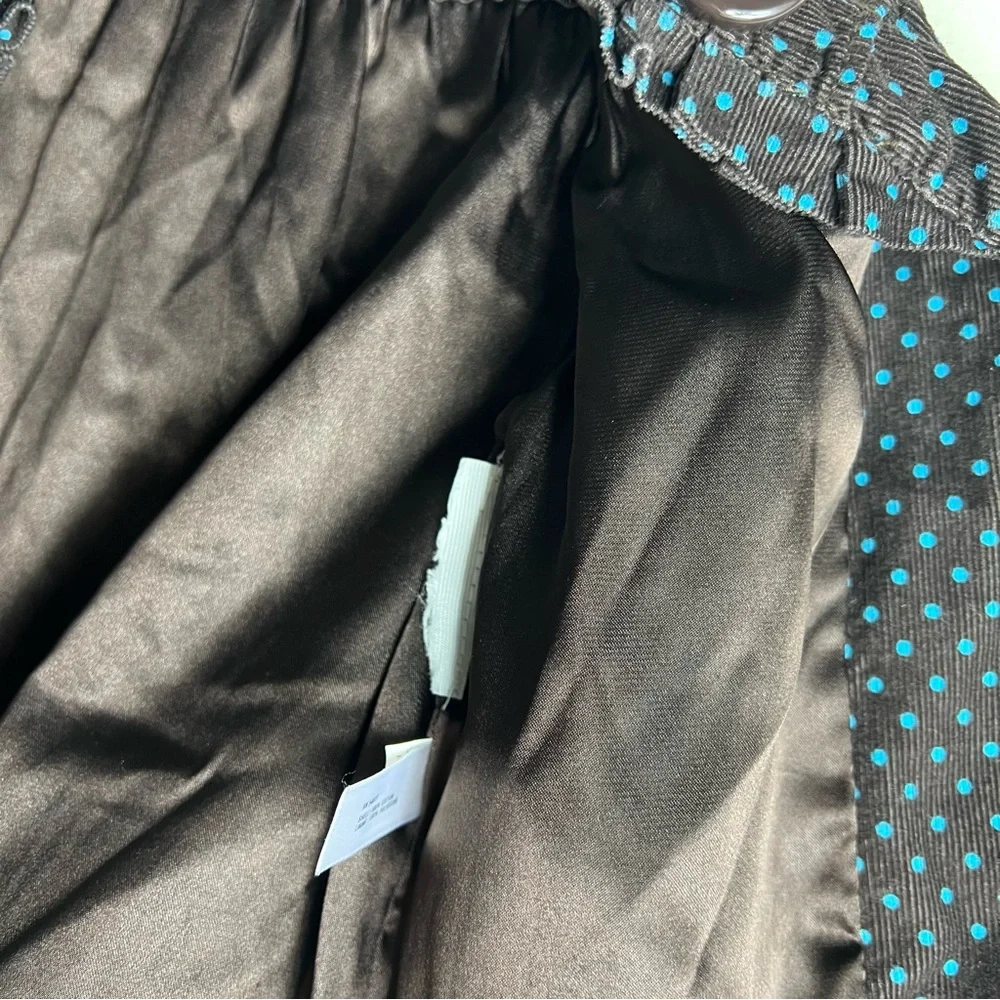 Gap Kids Polka Dot Corduroy Jacket Girls Size S 6-7‎ Brown Blue
